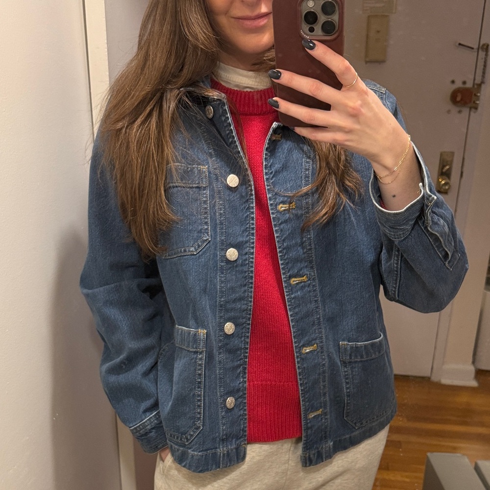 J. Crew Women's Classic Chore Blue Denim Jacket